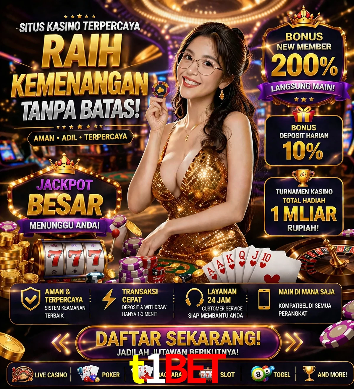Roleta e blackjack t1bet