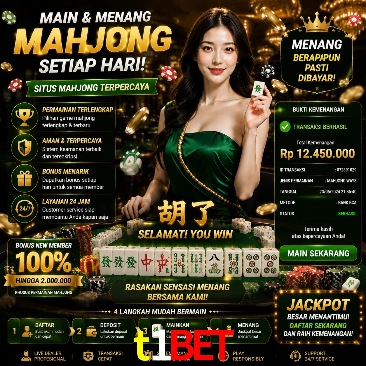 Ganhar e sacar na t1bet